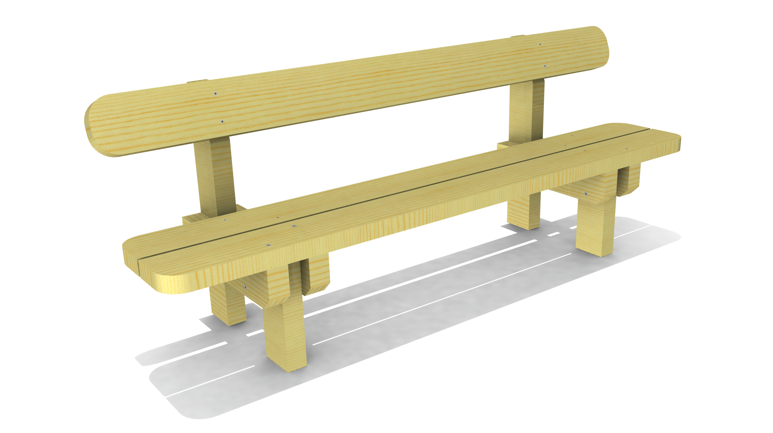 CHILDREN BENCH WITH BACKREST - 36mm