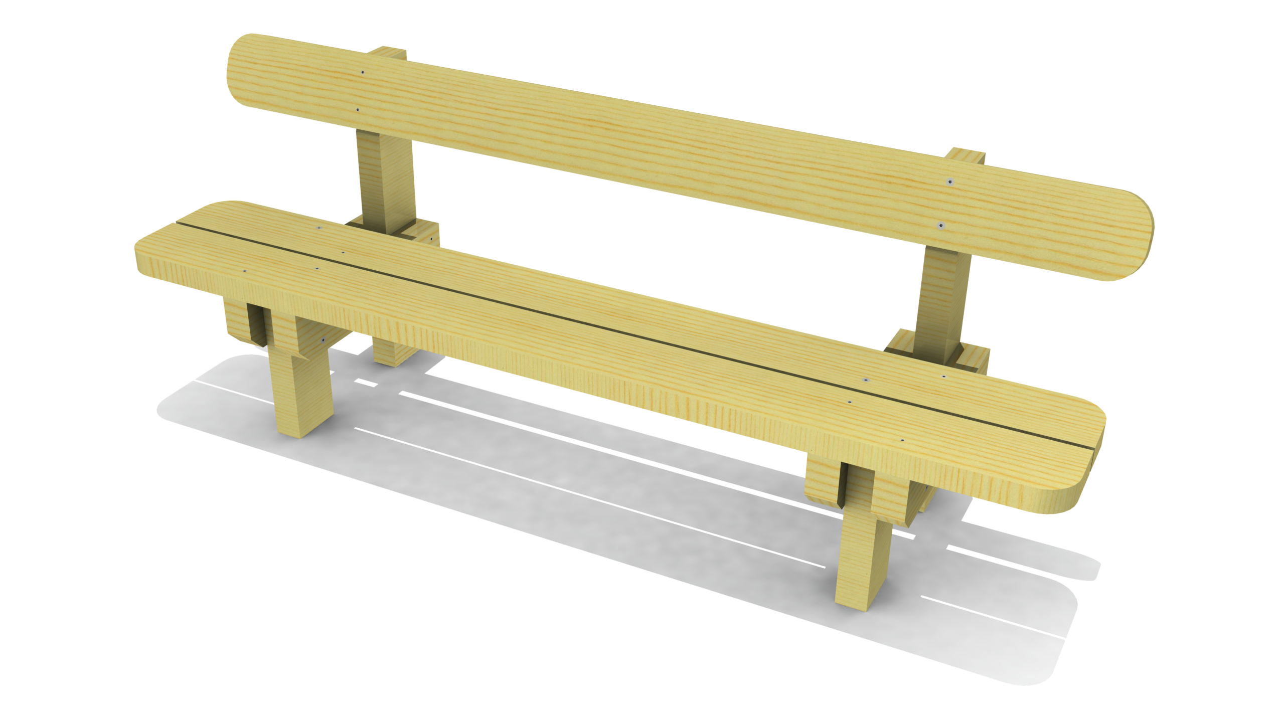 CHILDREN BENCH WITH BACKREST - 36mm - Image 2