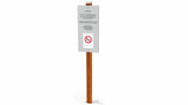 NO SMOKING PANEL 30X65 WITH WOODEN POST