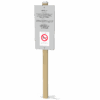 NO SMOKING PANEL 30X65 WITH ALUMINIUM POST - Image 2