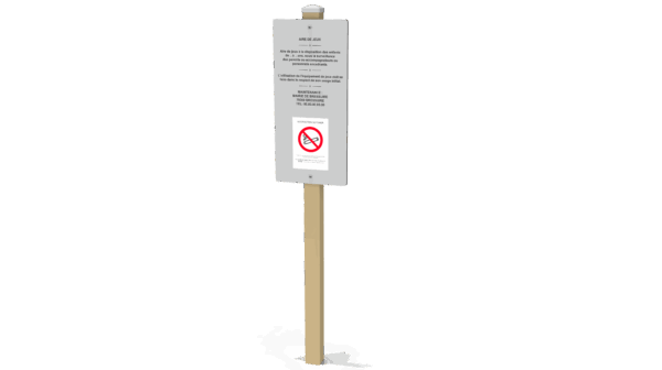 NO SMOKING PANEL 30X65 WITH ALUMINIUM POST - Image 2